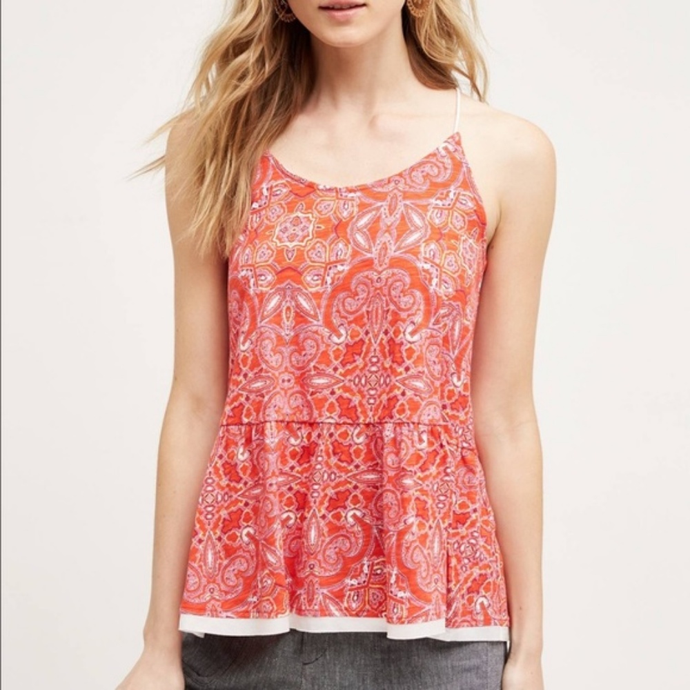 Anthro Paisley Halter Nuria Swing Tank Meadow Rue